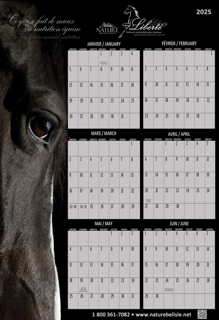 CALENDRIER NATURE & LIBERTE