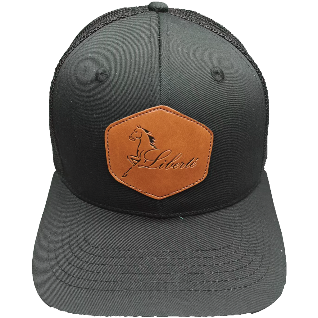 CASQUETTE LIBERTÉ FILET / BRODERIE SUR CUIR